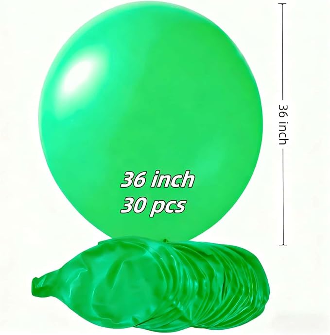 30 Pack Green Balloons 36 Inch Green Latex Large Balloon Bulk - Image 2
