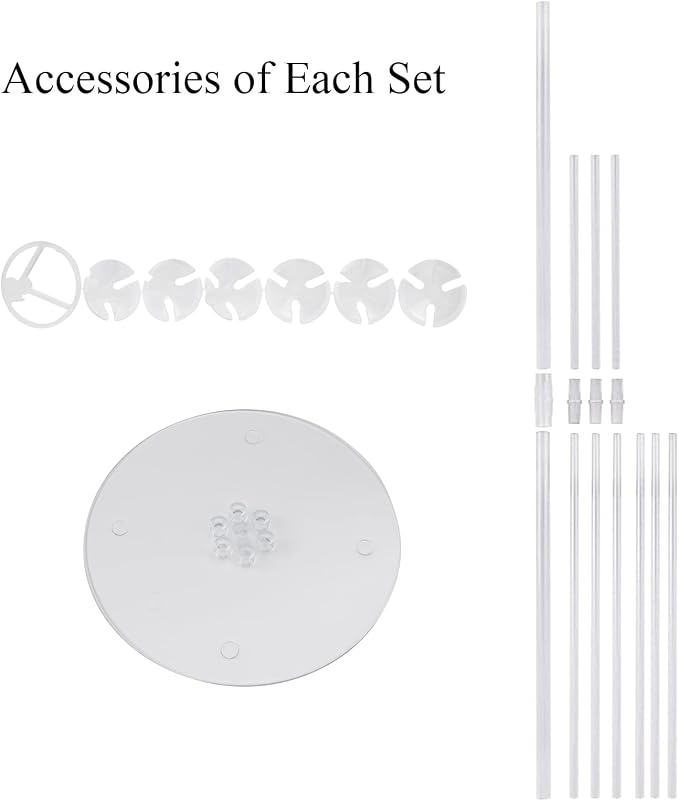 Jiesky 8 Sets 28 Inch Balloon Stand Kits, Balloon Sticks - Image 3