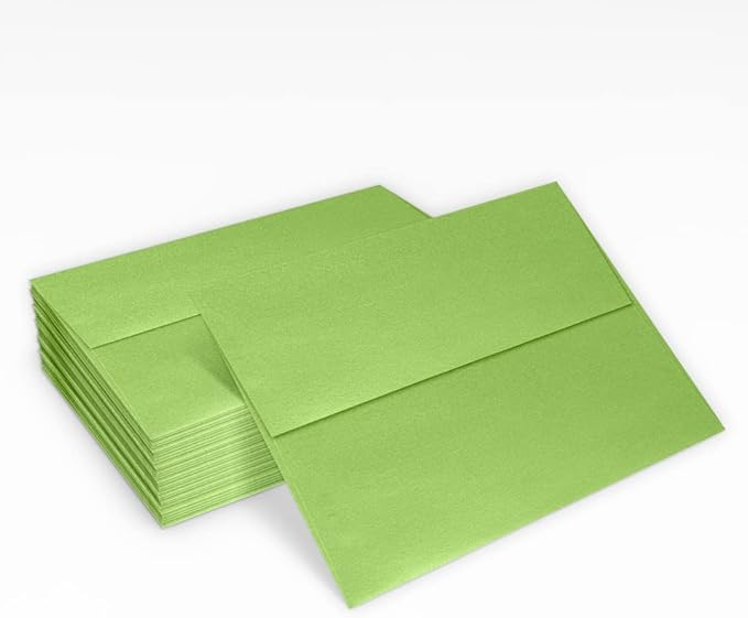 LUXPaper A7 Invitation Envelopes | Peel & Press | 5 1/4" x 7 1/4" | Fairway Metallic | 80lb. Text | 50 Qty