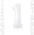 White Number 1 Balloon 40 Inch, Large Foil Mylar 1st Birthday Decorations by Unknown
