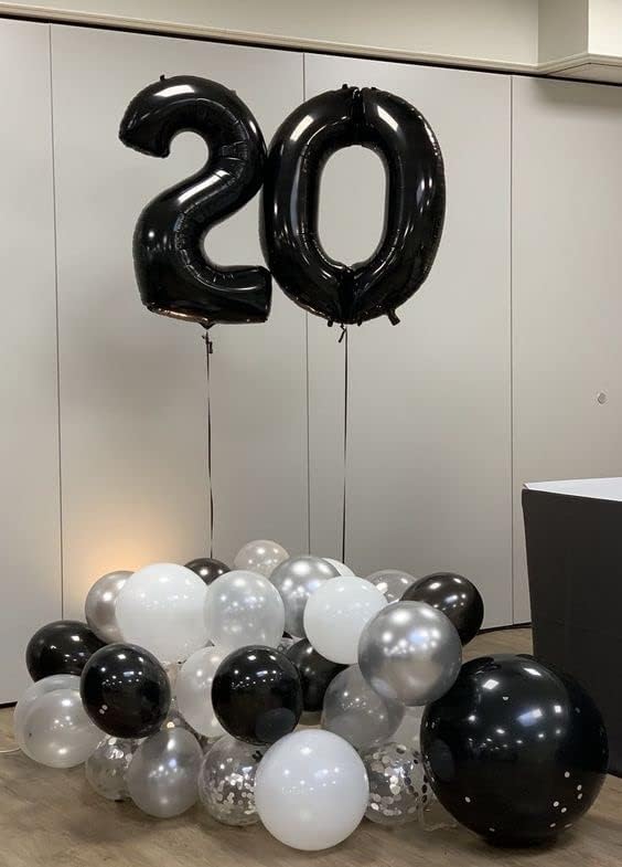 Number Balloons 40 Inch Black 0 Balloon - Image 5