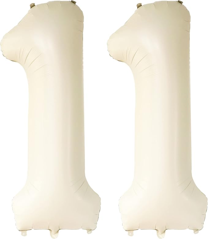 KatchOn Cream White Number 11 Balloon 40 Inch, 11th Birthday Balloon Decor | - Image 8