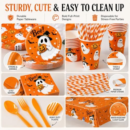 215PCS Halloween Party Decorations Supplies & Tableware Set - Image 3