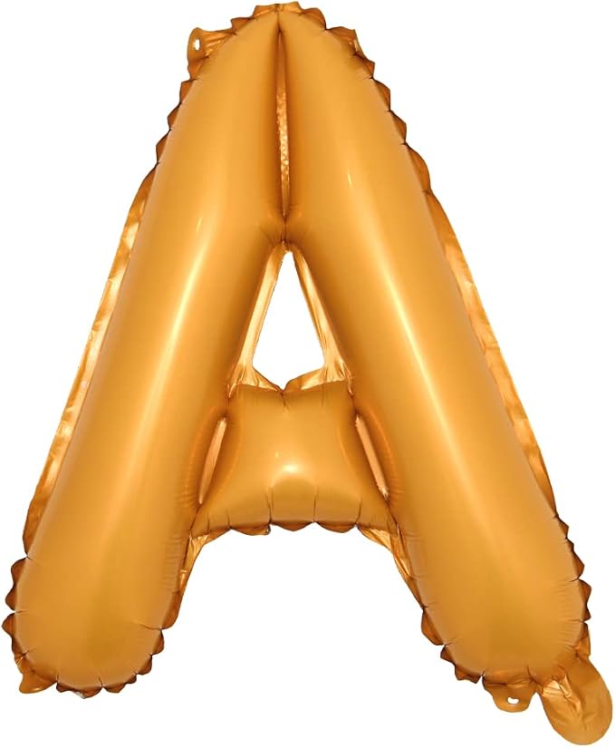 16" inch Single Orange Alphabet Letter Number Balloons Aluminum Hanging Foil by RUIANSI
