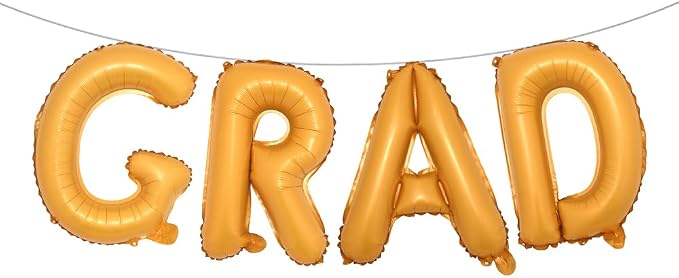 Foil Balloons Congrats Graduation Party Balloons Congratulations Letter Grad by RUIANSI