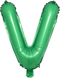 16 inch Green Alphabet Letter and Number Balloons Set Package, Aluminum Hanging by RUIANSI