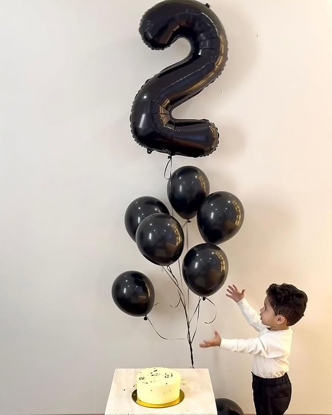 11 Balloon - Black Birthday Number Balloons, 40 Inch Decorations Men Women | - Image 3
