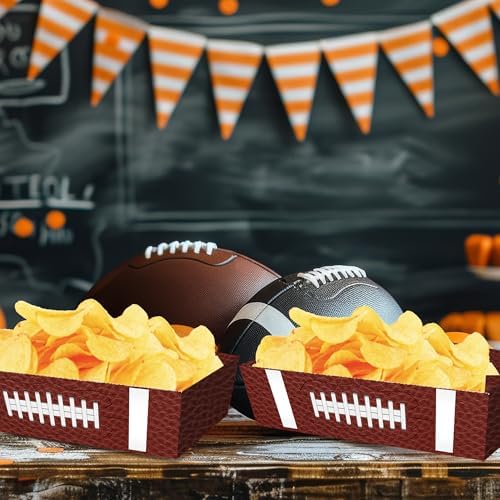 50 Pcs Football Party Decorations, Disposable Food Tray, 2 Designs - Image 6