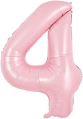TONIFUL 40 Inch Pastel Pink Number 4 Balloons Large Foil 4th Birthday Decor | by TONIFUL