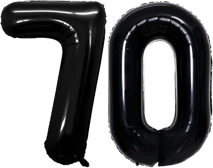 Number 70 Balloons for 70th Birthday Party Decorations, 42 Inch Jumbo Foil by GOER