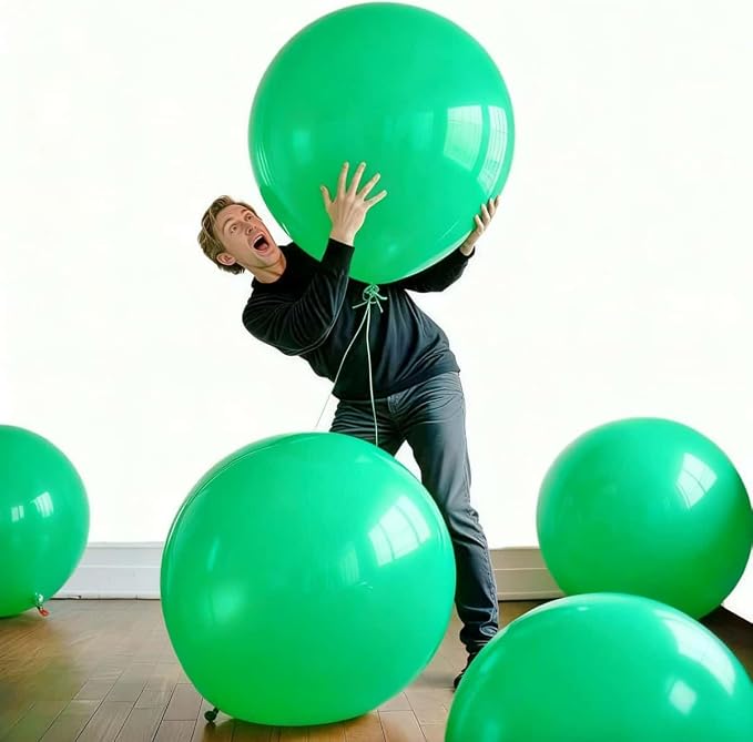 30 Pack Green Balloons 36 Inch Green Latex Large Balloon Bulk - Image 3