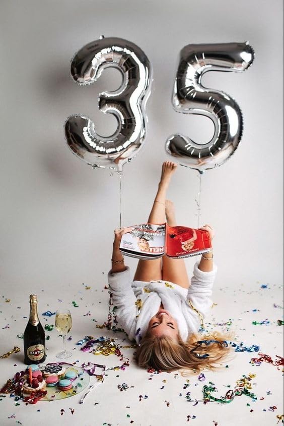 40 Inch Silver Number 1 Balloon Birthday Party Decorations - Image 9