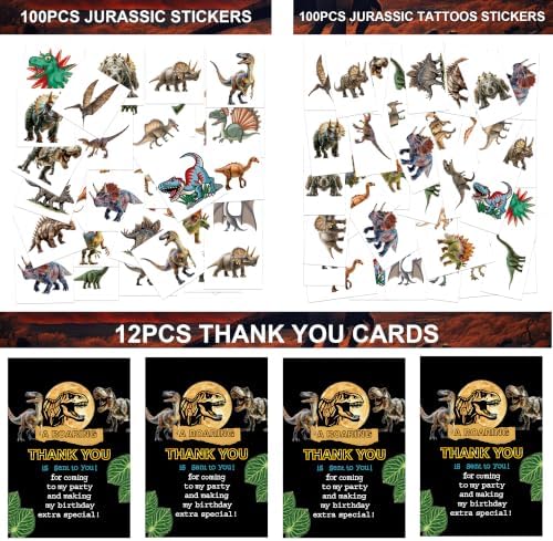 ALL IN ONE BOX-320PCS Dinosaur Favors Jurassic Birthday Party Decorations - Image 7