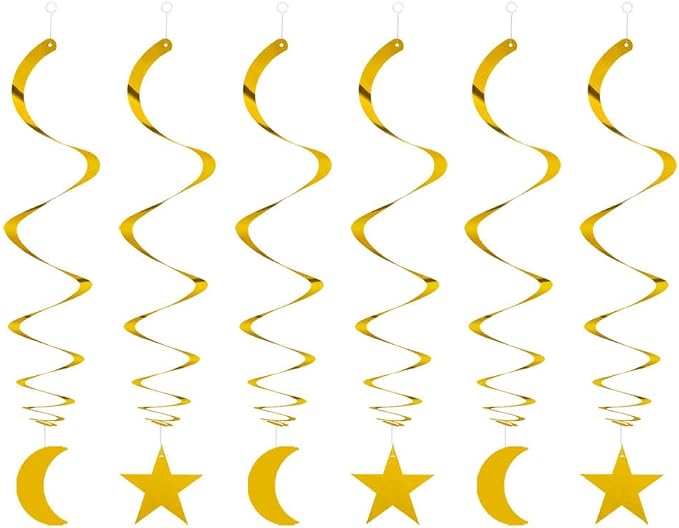 Party Star Moon Swirl Decorations, Whirls Decorations by AimtoHome