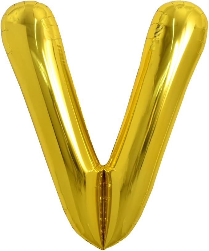 TONIFUL 40 Inch Large Gold Letter V Foil Balloons Alphabet Balloons | Giant by TONIFUL