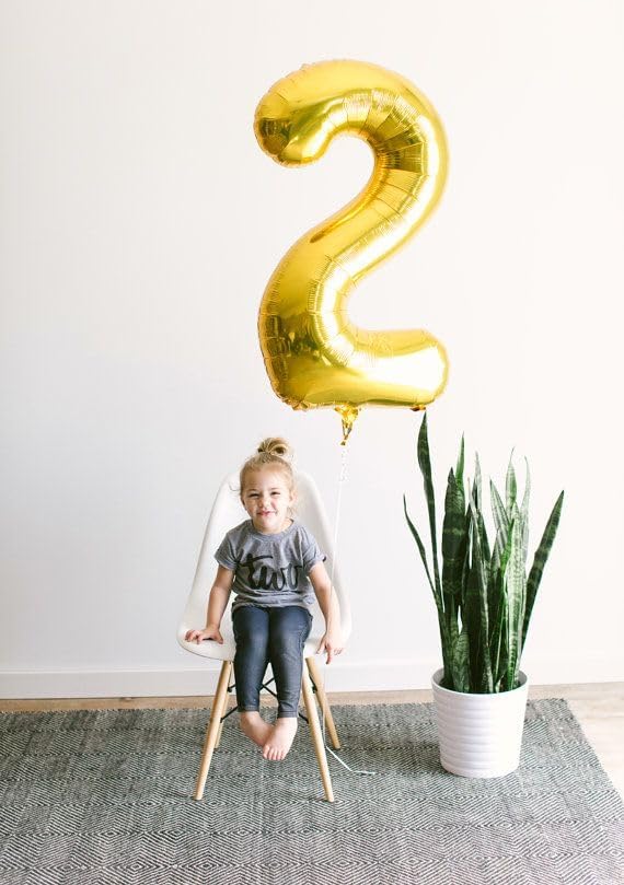 Gold Number 2 Balloon 40 Inch - Image 3
