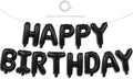 TONIFUL 16 Inch Black Happy Birthday Balloons Banner Decorations by TONIFUL