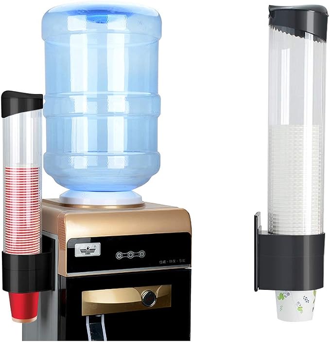Cup Dispenser, Wall Mount Water Cooler Cup Holder Fits 5-7oz Cups | Pull Type by IWNTWY
