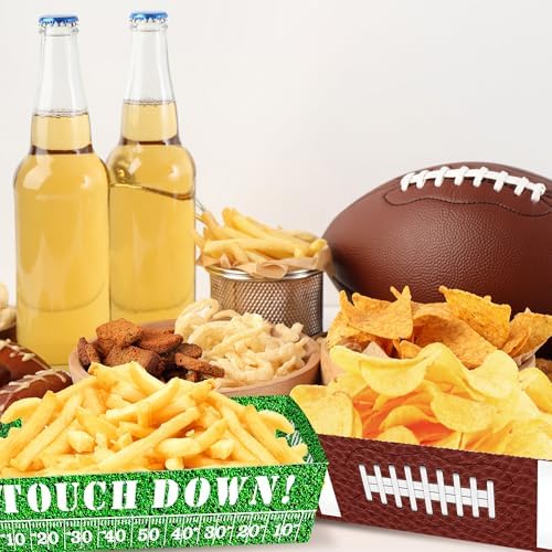 50 Pcs Football Party Decorations, Disposable Food Tray, 2 Designs - Image 4