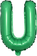 16 inch Green Alphabet Letter and Number Balloons Set Package, Aluminum Hanging by RUIANSI