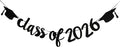 2026 Graduation Banners Party Decoration Black Glitter Class of 2026 Banner | by SDKI