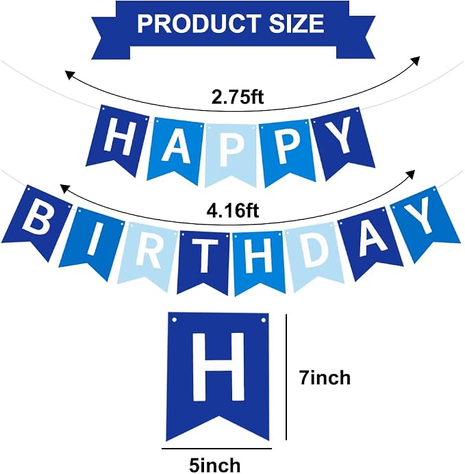 Happy Birthday Banner Pre-Strung Birthday Decorations Birthday Party Backdrop - Image 3