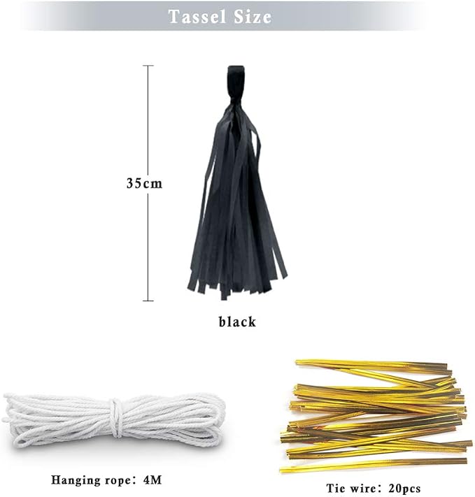 Tissue Paper Tassel DIY Hanging Paper Decorations Party Garland - Image 2
