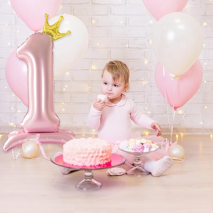 42 Inch Pink Foil Number 4 Balloon, 4th Pink Birthday Decorations | Giant - Image 7