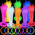 SpringFlower 300Pcs Glow Sticks Bulk Party Supplies, Glow Sticks for Kids Party Favors, Glow in The Dark Party Supplies, Light Up Party Decorations, Wedding, Birthday, Halloween , 8 Colors by SpringFlower