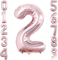 Rose Gold Foil Balloons Number 2, Huge Number Balloons by GOER
