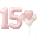Pink 15 Balloon Number Pastel Pink 15th Birthday Party Decorations by Unknown