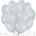 TONIFUL 30Pcs 18 Inch Large White Round Shape Foil Balloons Big White Circle by TONIFUL