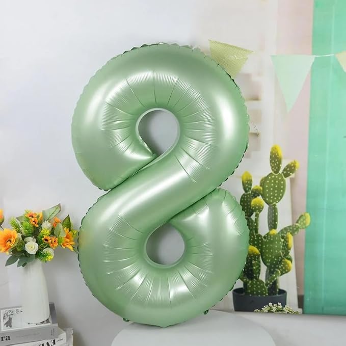Number 0 Balloon Birthday Decorations, 40In Sage-Green Balloons - Image 4