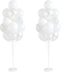 Pearl white Balloon Column Kit Set of 2 by IMISNO