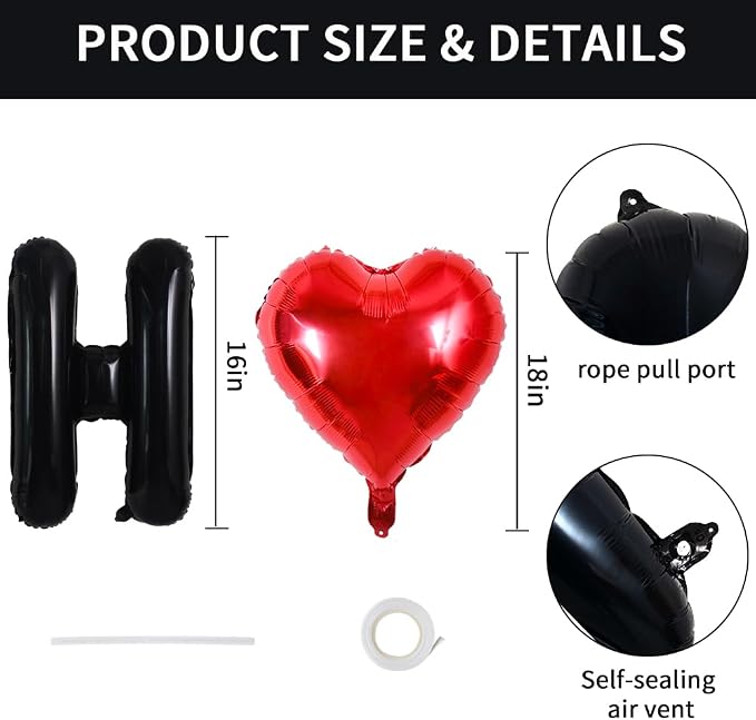 TONIFUL 16 Inch Black HOME SWEET HOME Letter Balloon Decor - Image 2