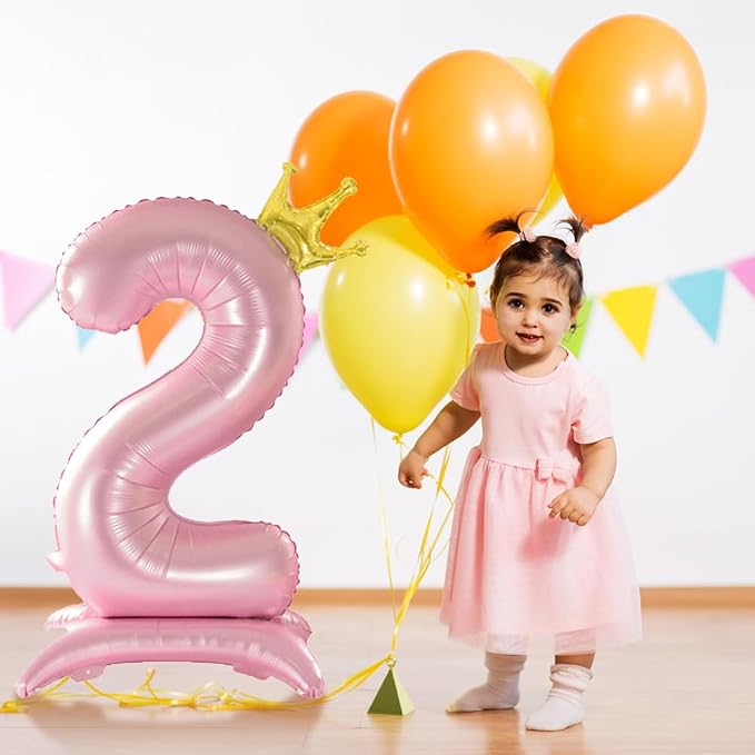 42 Inch Crown Pink Number 8 Balloon - Image 7