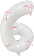 32 Inch White Number Foil Balloon by Tsangbaby