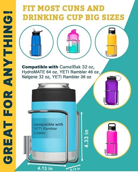 Screw Mount Large Cup, Water Bottle & Tumbler Holder Organizer - Image 2
