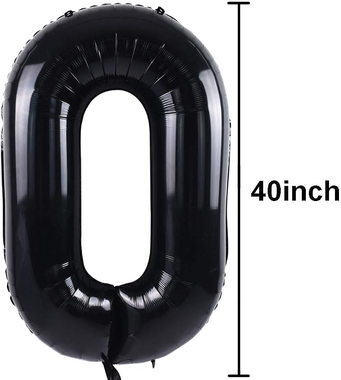 TONIFUL 40 Inch Black Number 8 Balloons Large Foil 8th Birthday Decorations | - Image 2