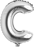 16" inch Single Silver Alphabet Letter number Balloons Aluminum Hanging Foil by REIANS