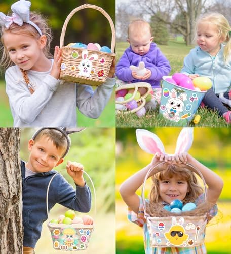 Easter Stickers - DIY Happy Easter Egg Bunny Sticker for Kids, Easter Crafts Stickers Kids Game Toys Gift Party Favor Supplies(24 Sheets) - Image 5