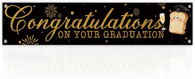 Graduation Party Banner Decor, Congratulations on Your Graduation Hanging Sign by Unknown