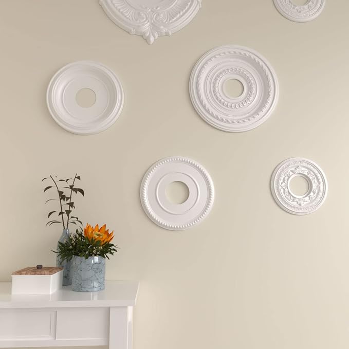 Ekena Millwork CM12BR Bradford Ceiling Medallion, 12 1/2"OD x 3 7/8"ID x 3/4"P - Image 7