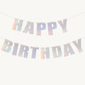 MEETINGU Happy Birthday Banner, Glossy Colorful Rainbow Foil Banner, Theme by MEETINGU