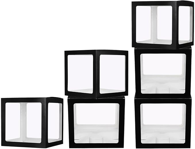 uxcell 4 Pcs Party Balloon Boxes, Transparent Balloon Boxes by uxcell