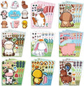 HSHFAMIIY 24 PCS Animal Face Stickers – DIY Decorative Animal Character Stickers for Crafts, Scrapbooking, Party Decorations, Gift Wrapping & Holiday Projects by HSHFAMIIY