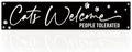 Cat Welcome Banner Decor for Home, Cute Paw Print Hanging Wall Decoration for by Unknown