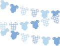 2Pcs Blue Baby Gender Reveal Decorations, Pre-Strung Boy or Girl Banner by SerpizePaty