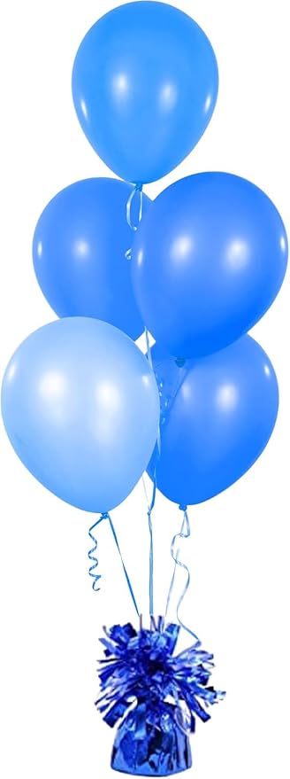 6-Count Blue Metallic Balloon Weights, Birthday Party Favors, Novelty and Gag - Image 2