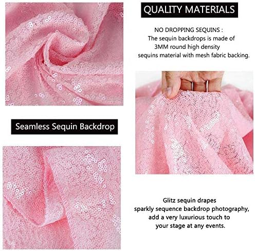 Eternal Beauty Pink 3mm Sequin Backdrop 6x6 Ft - Image 7